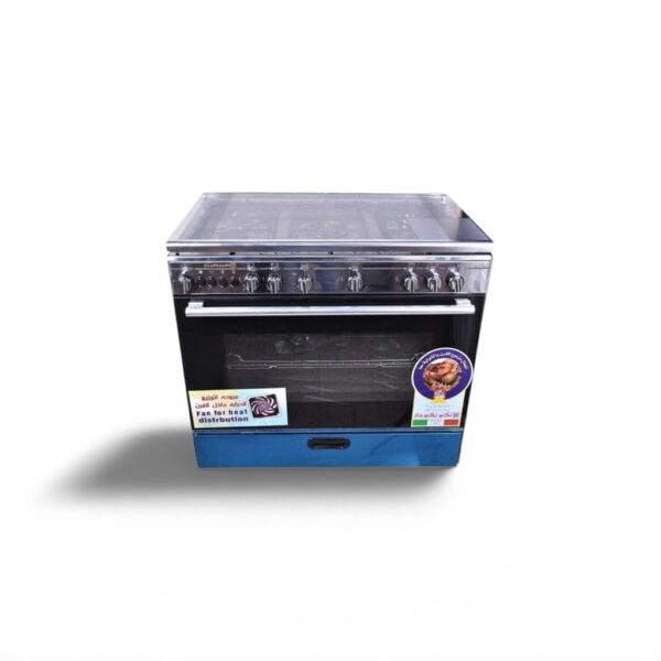 فرن غاز تكنو جاز 60*90 سم 5 عيون - ستيل