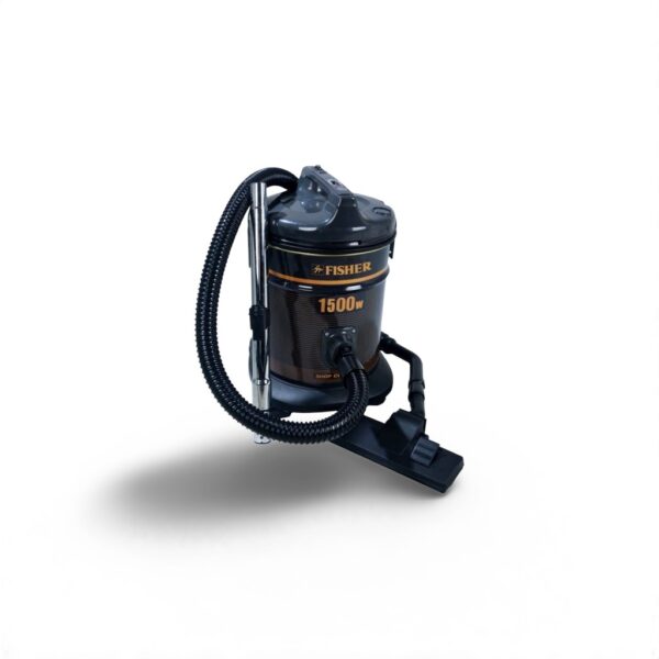 مكنسة برميل فيشر - 15 لتر - أسود