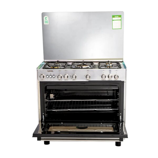 فرن يونكس غاز 60*90 سم 5 شعلات - ستيل
