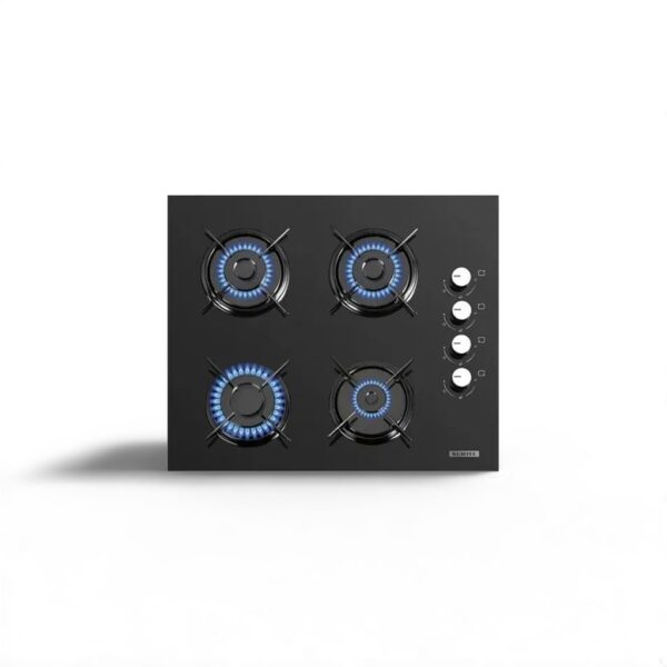 سطح سمفر غاز زجاجي 60 سم 4 عيون  H6400KGSSP-SMF02